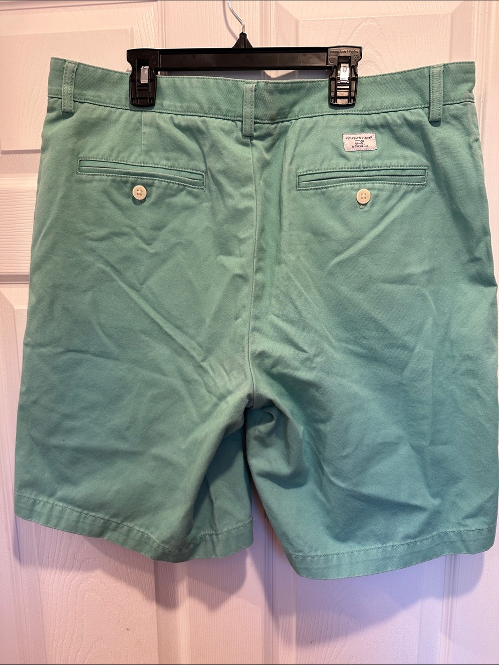 Vineyard Vines Men’s Flat Front Shorts in Mint Green - Picture 2 of 7